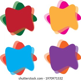 colorful badges shape art vector templates 