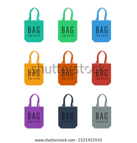 colorful of bag icon illustration vector.