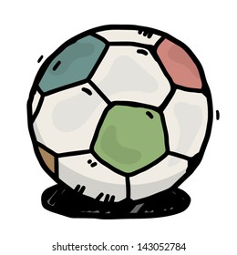 colorful ball / cartoon vector and illustration, hand drawn, sketch style, isolated on white background.