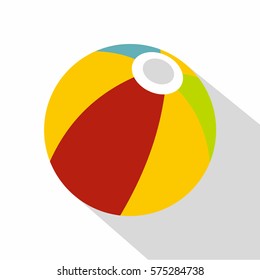 Colorful ball icon. Flat illustration of colorful ball vector icon for web   on white background