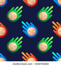Colorful of ball meteor shape pattern background. Colorful of ball meteor shape pattern background, illustration vector.