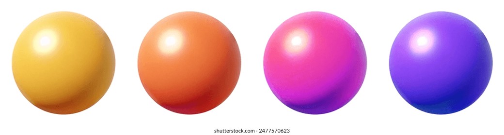 Colorful ball. Set of colorful balls isolated on white background