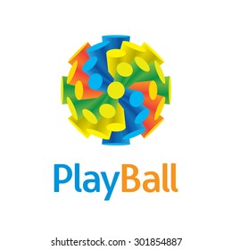 Colorful ball symbol.