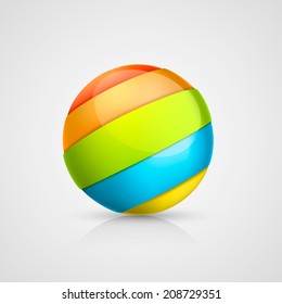 Colorful ball of tape. Vector illustration