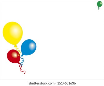 colorful ballons frame border holiday 