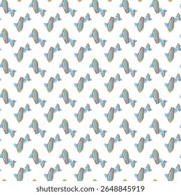 Design padrão colorido do dirigível do balão no fundo branco