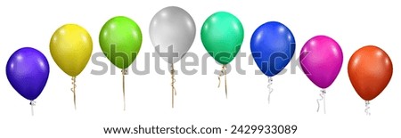 Colorful Balloon Arc. The birthday balloon is flying for parties and celebrations.