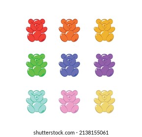 Colorful Balloon Art Bear Jelly