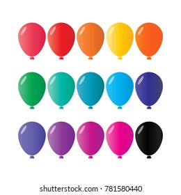 Colorful balloon collection pack