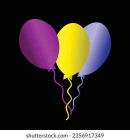 diseño de globos de colores para usos múltiples.