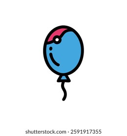 Colorful balloon icon designed for celebrations and parties.