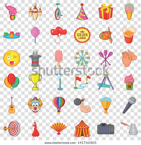 Colorful balloon icons set.
Cartoon style of 36 colorful balloon vector icons for web for any
design