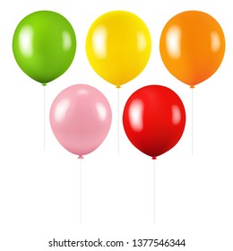 Globo Colorido Aislado Con Malla De Gradiente, Ilustración Vectorial