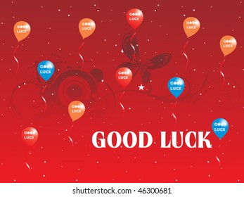 colorful balloon isolated on red