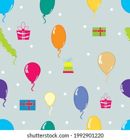 Patrón sin soldadura de globo colorido sobre fondo blanco. Diseño de impresión de papel. Ilustración de vector retro abstracta. Tejidos, tejidos, envolturas a la moda. Decoración moderna del espacio.