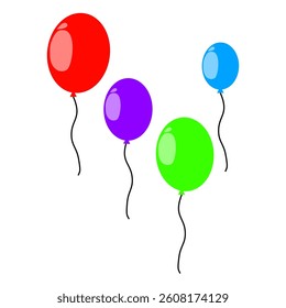 Colorful Balloon Vector Illustration for Celebration and Party Design