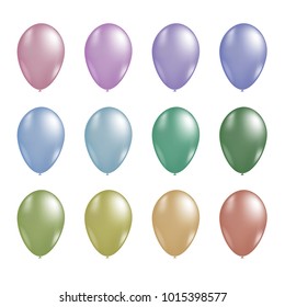 Colorful balloon vector set