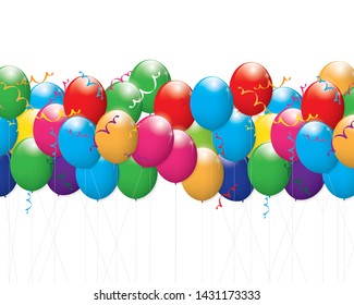 Colorful balloon vector with white background