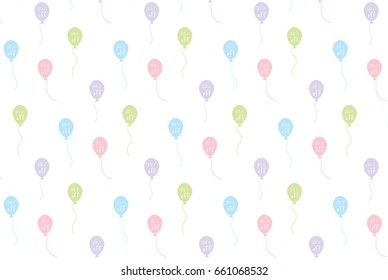 Colorful balloons backdrop modern vector simple editable pattern