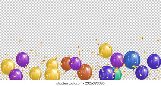 colorful balloons background with space for text. vector Illustration rainbow color