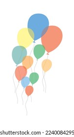Colorful Balloons Background, vector illustration for design