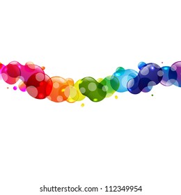 Colorful Balloons With Boke And Star, Vector Illustration