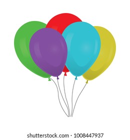 Colorful balloons bouquet