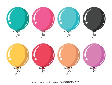 Colorful balloons for Celebratory Events and Festivities. Balloon in cartoon style. Vector illustration.