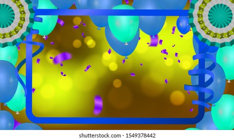 Colorful balloons colored balls on a  background with an inscription for designers and illustrators