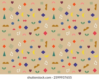Colorful Balloons and Confetti Seamless Pattern for Celebration and Party