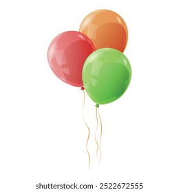 Colorful balloons floating in the air, perfect for adding color to parties and special occasions.