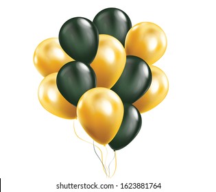 Colorful Balloons Flying for Party and Celebrations Vector Background. Vector Illustration