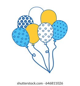 colorful balloons icon