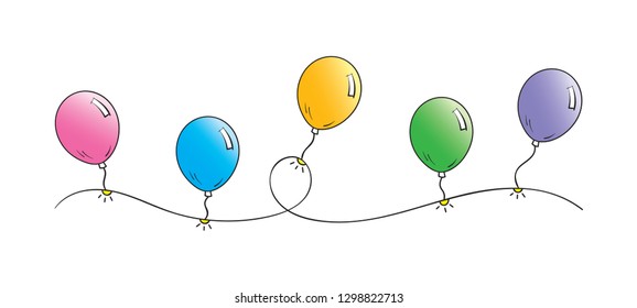 colorful balloons illustration