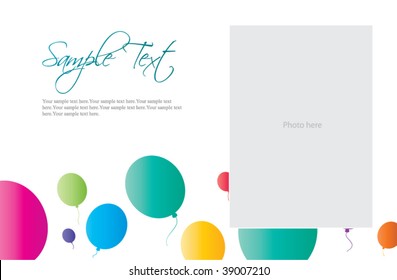 Colorful Balloons Invitation Template