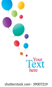 Colorful Balloons Invitation Template