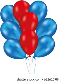 colorful balloons  isolated on a white background