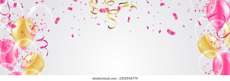 Colorful balloons on soft background. Card for wedding, valentine's day, christmas, birthday, woman's day, mother's day