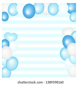 Colorful balloons set for create card  for party, celebrations, anniversary, baby shower, wedding, and special activity