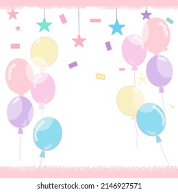 colorful balloons and stars at the party.
