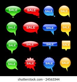 Colorful balloons with text