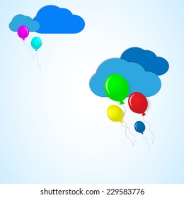 Colorful balloons. Vector 10 EPS. 