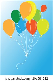 colorful balloons, vector 