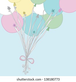 Colorful balloons, vector illustration