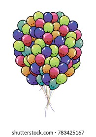 Colorful Balloons Vector Illustration