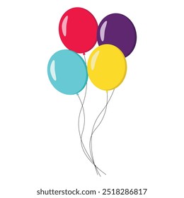 Colorful balloons vector illustration design elements