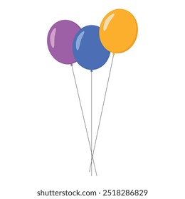 Colorful balloons vector illustration design elements