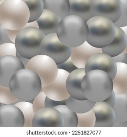 Colorful balls abstract wallpaper, mother-of-pearl matte.