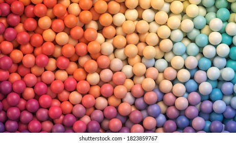 Colorful balls background. Abstract background with colorful gradient balls. Realistic vector background