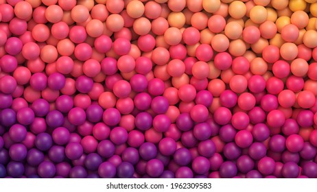 Colorful balls background. Abstract background with colorful gradient balls. Realistic vector background
